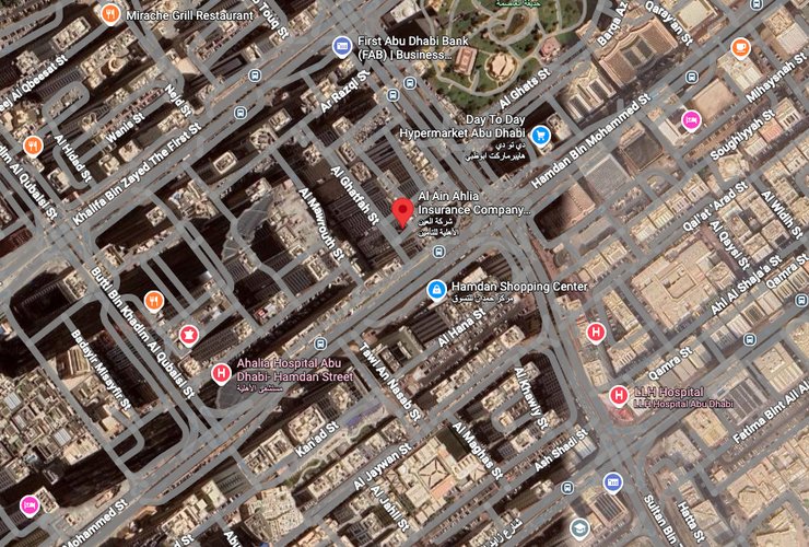 Map: Terracotta, Hamdan Street, Abu Dhabi