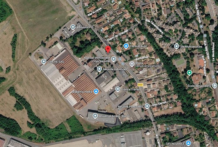 Map: CURISTEC, 53 avenue Carnot, Neuville-sur-Saône